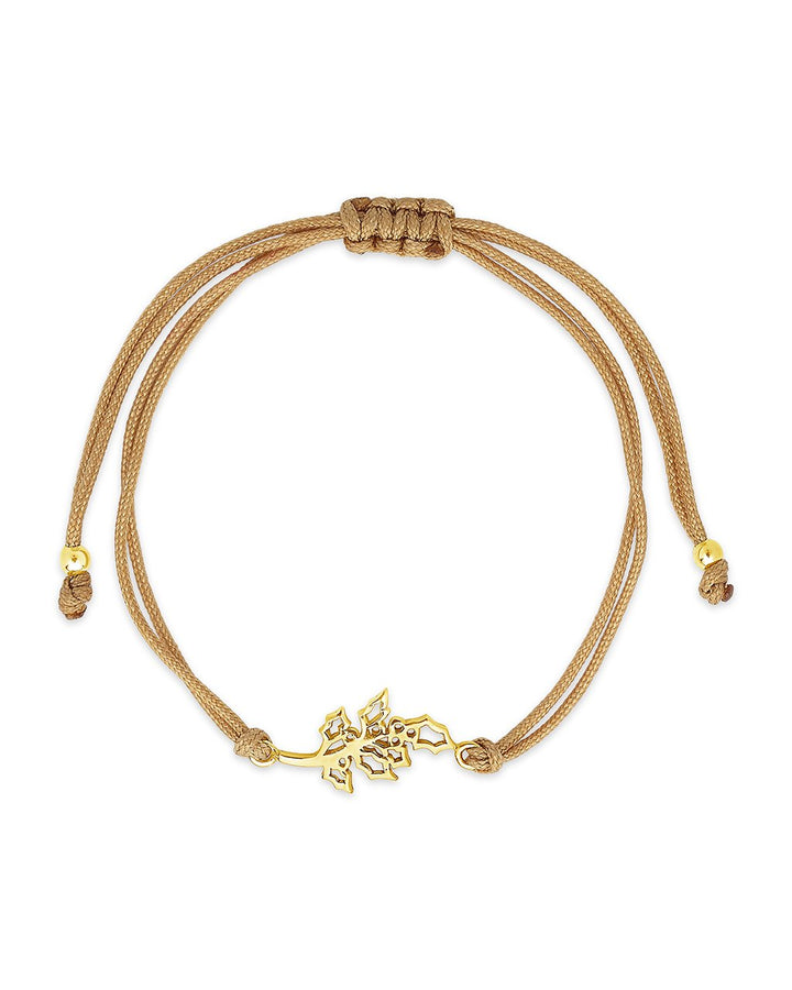 Sterling Silver Birth Flower Bolo Bracelet