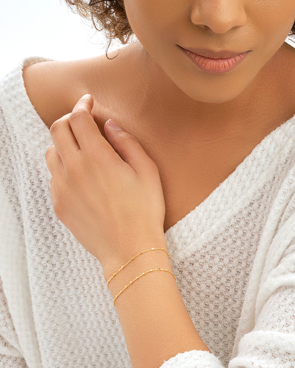 Sterling Silver Chloe Chain Bracelet Set of 2