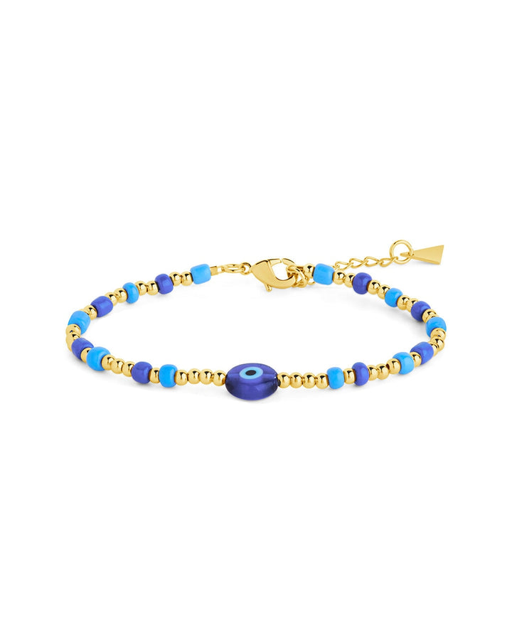 Sibyl Enamel Evil Eye Bead Bracelet