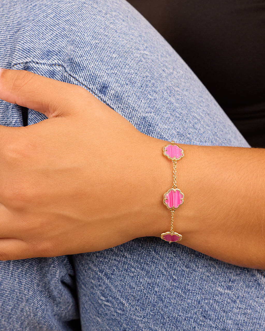 Rose Petal Station Bracelet
