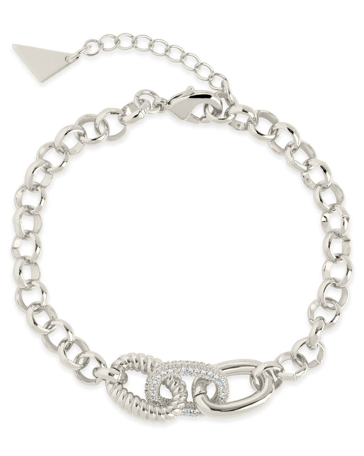 Jaycee CZ Interlocking Chain Bracelet