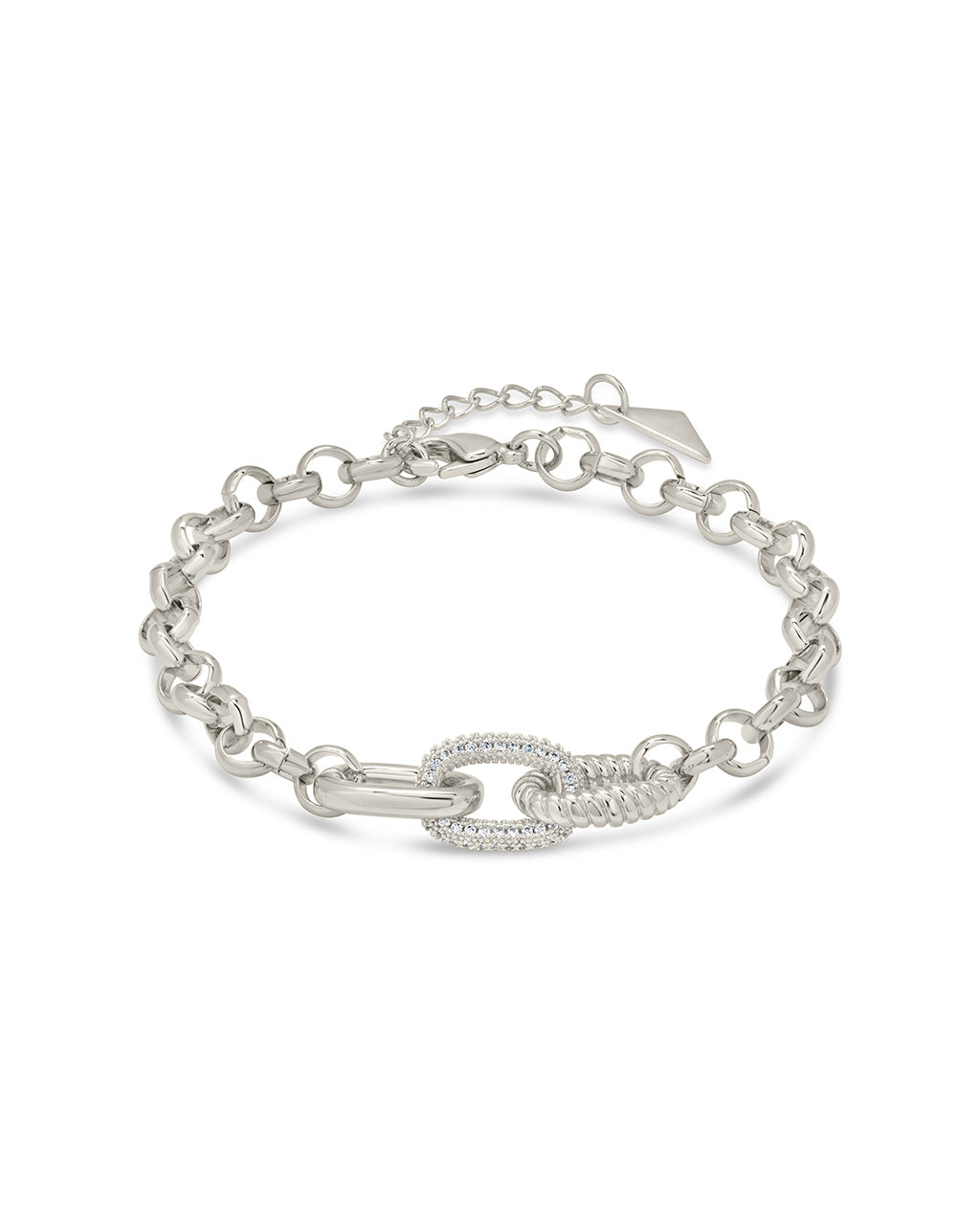Jaycee CZ Interlocking Chain Bracelet