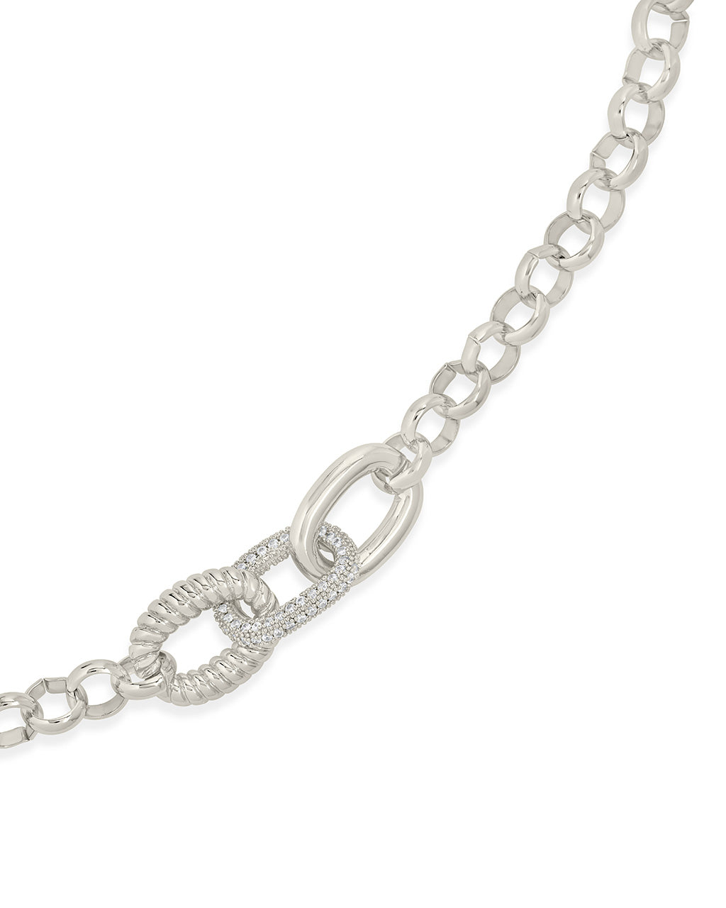 Jaycee CZ Interlocking Chain Bracelet