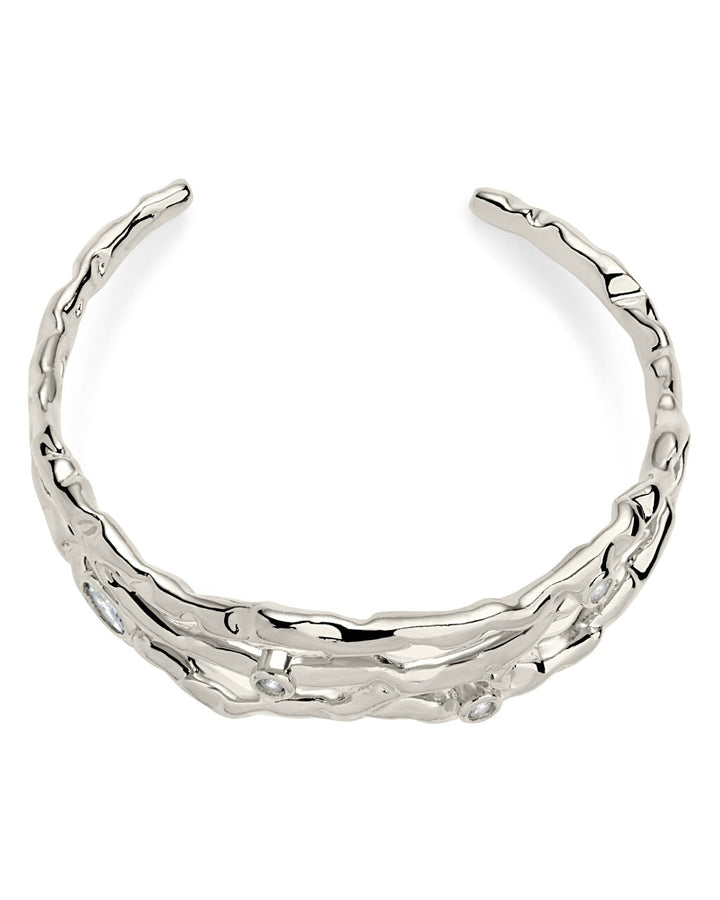 Tully CZ Molten Metal Cuff Bracelet