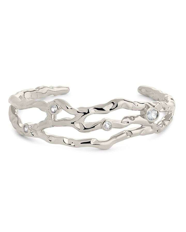 Tully CZ Molten Metal Cuff Bracelet