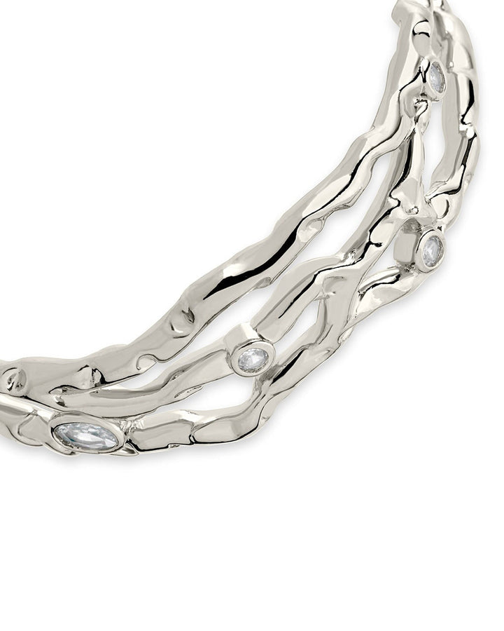 Tully CZ Molten Metal Cuff Bracelet