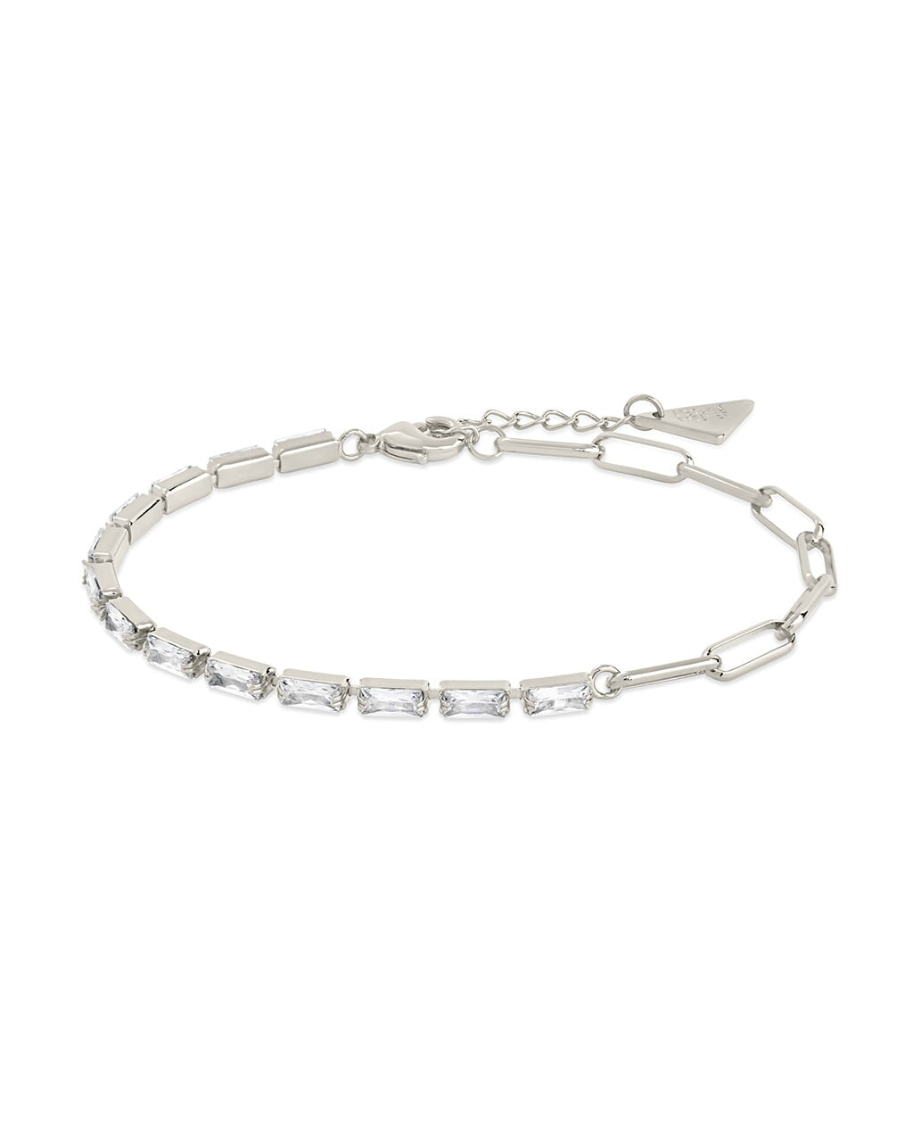 Hunter CZ Tennis & Paperlicp Chain Bracelet