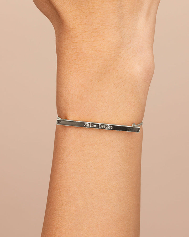 Inspirational Bar Slider Bracelet