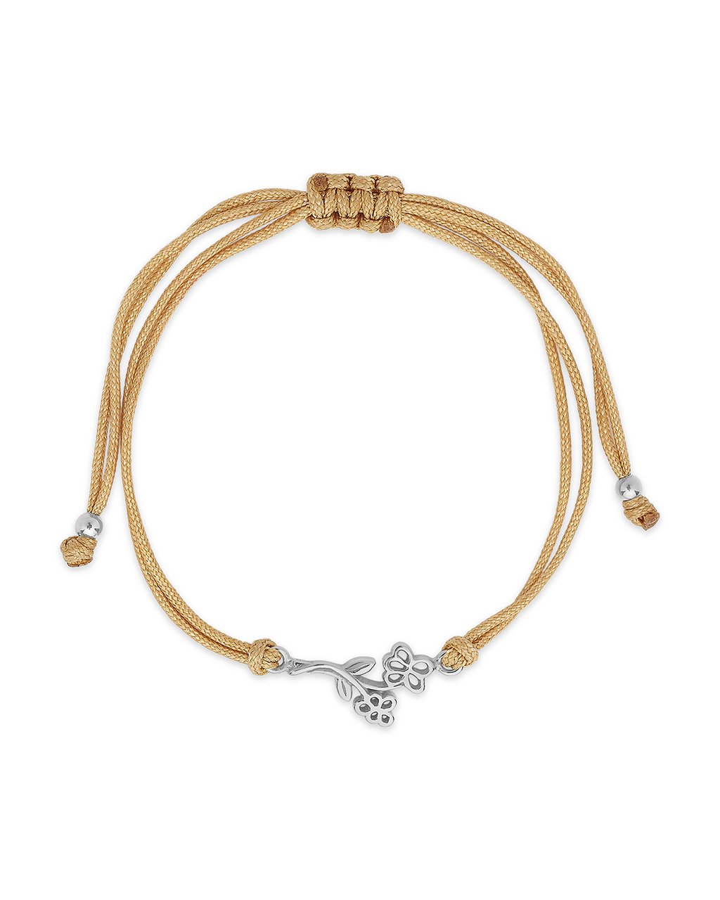 Sterling Silver Birth Flower Bolo Bracelet