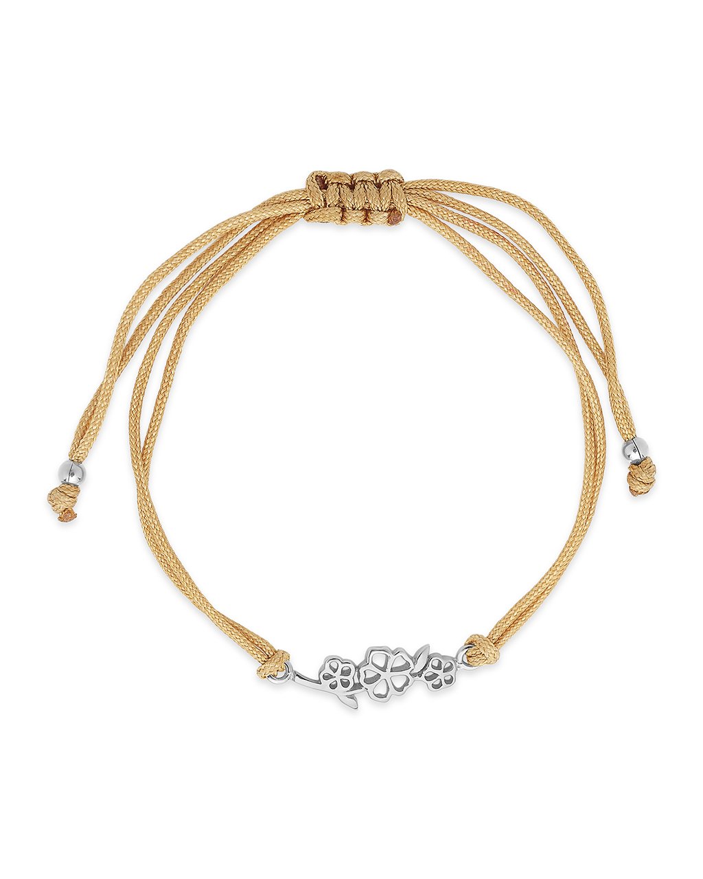 Sterling Silver Birth Flower Bolo Bracelet