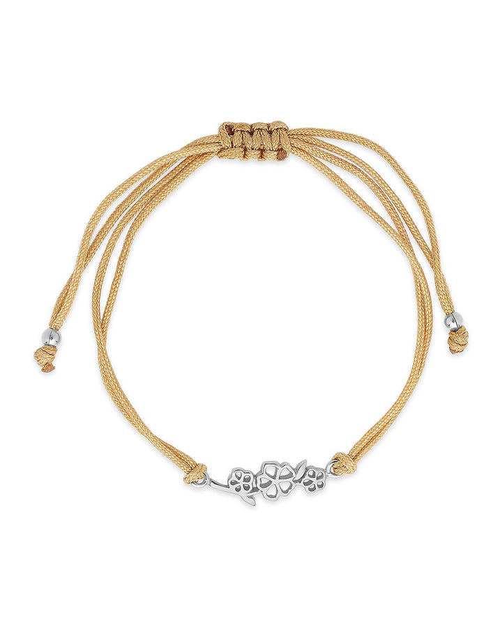 Sterling Silver Birth Flower Bolo Bracelet