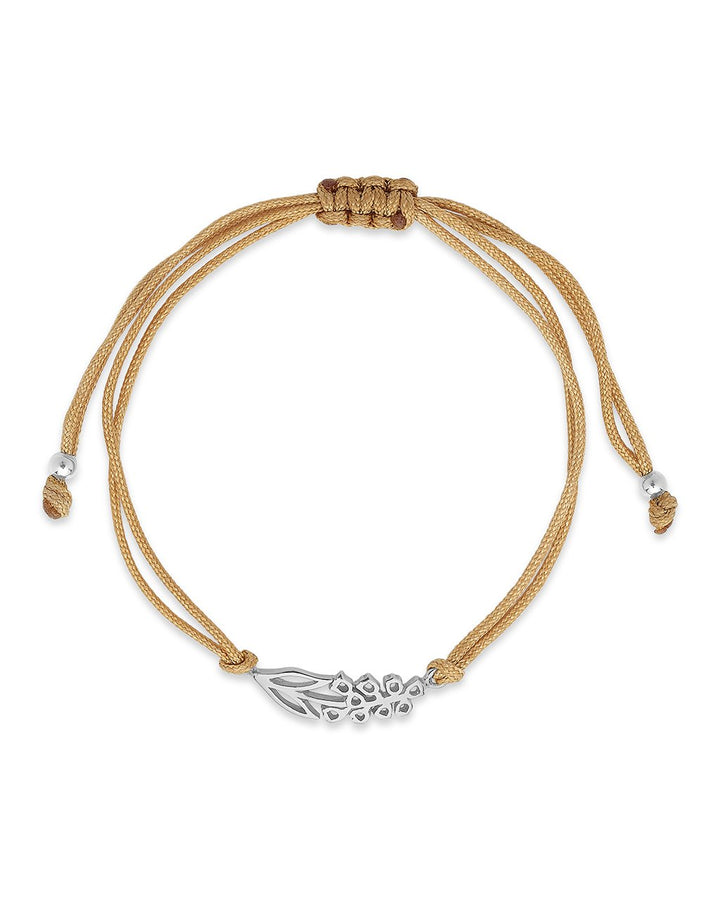 Sterling Silver Birth Flower Bolo Bracelet