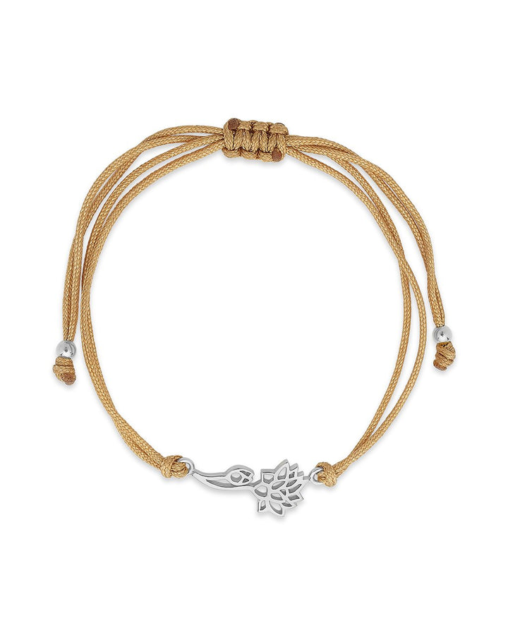 Sterling Silver Birth Flower Bolo Bracelet