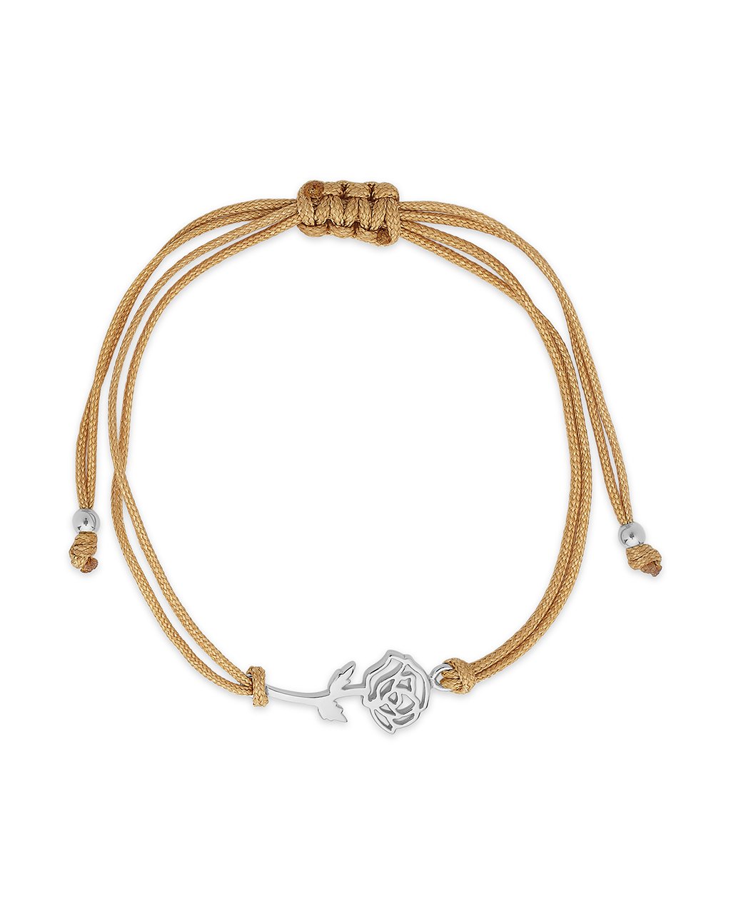 Sterling Silver Birth Flower Bolo Bracelet