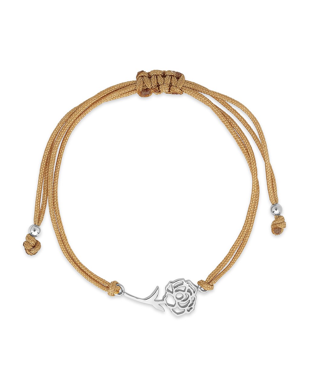 Sterling Silver Birth Flower Bolo Bracelet