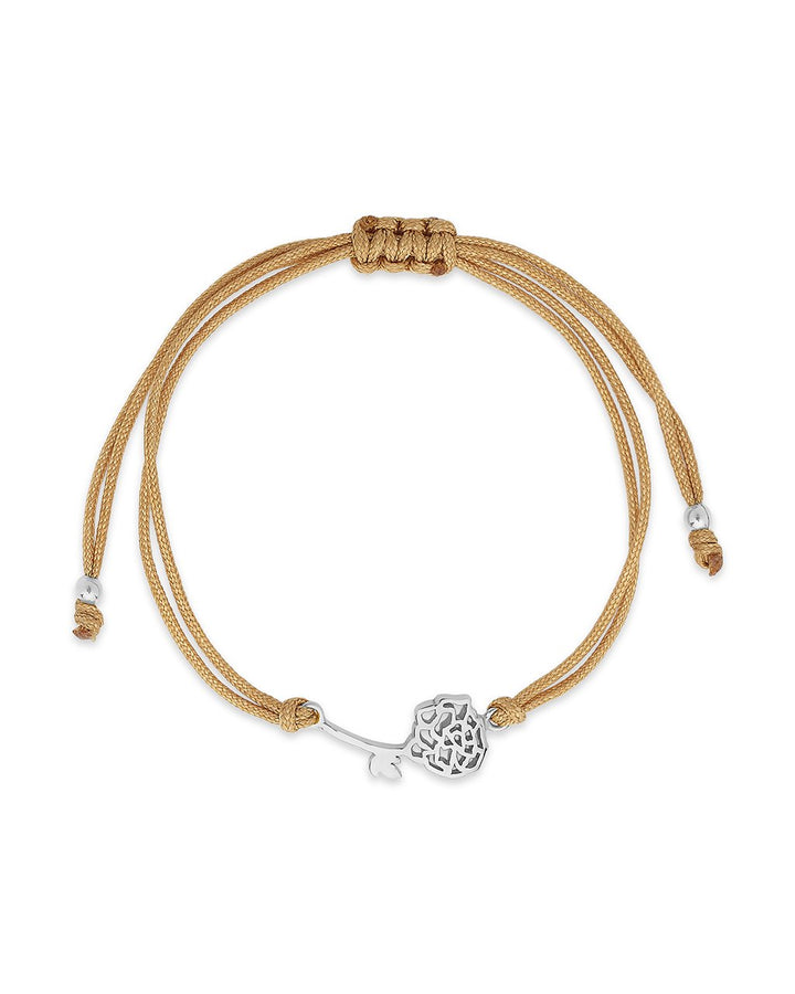 Sterling Silver Birth Flower Bolo Bracelet