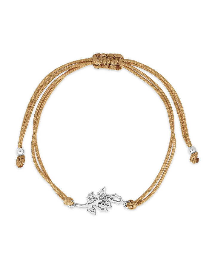 Sterling Silver Birth Flower Bolo Bracelet