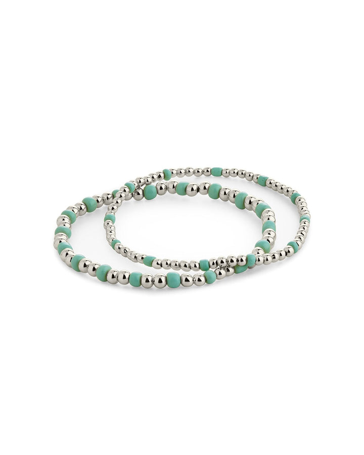 Misty Beaded Stretch Bracelet Set of 2