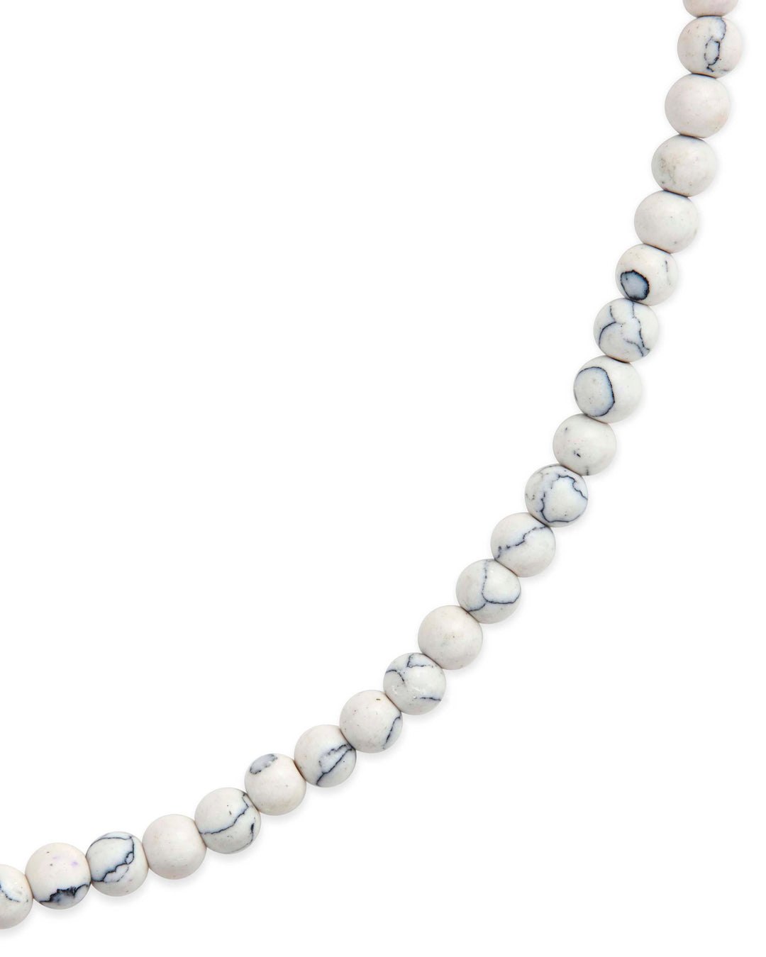 White Howlite Beaded Stretch Bracelet