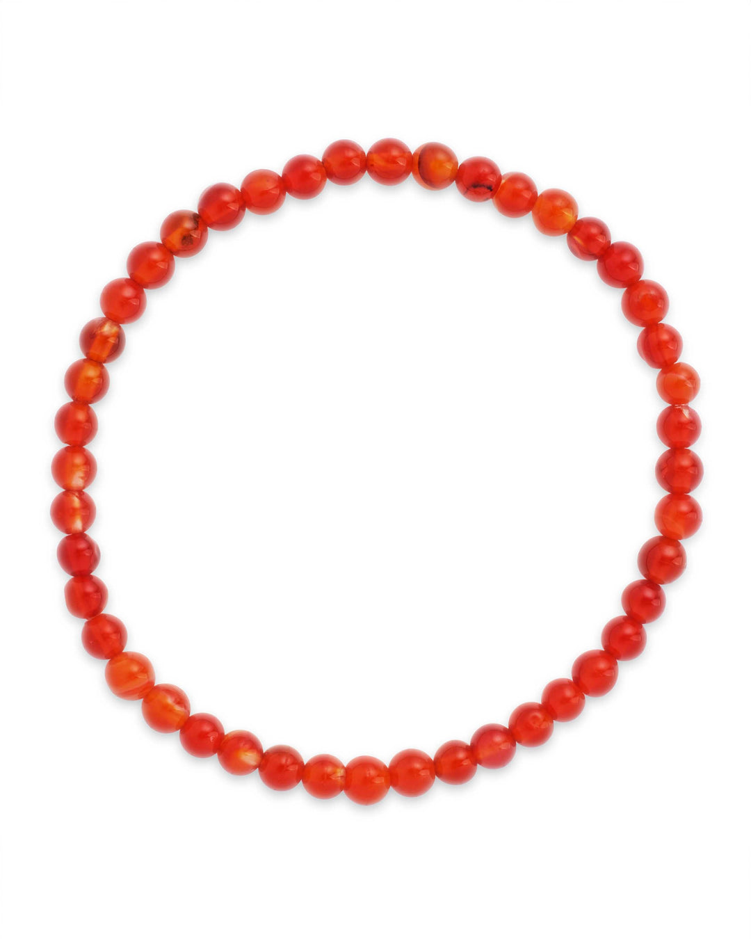Red Agate Beaded Stretch Bracelet