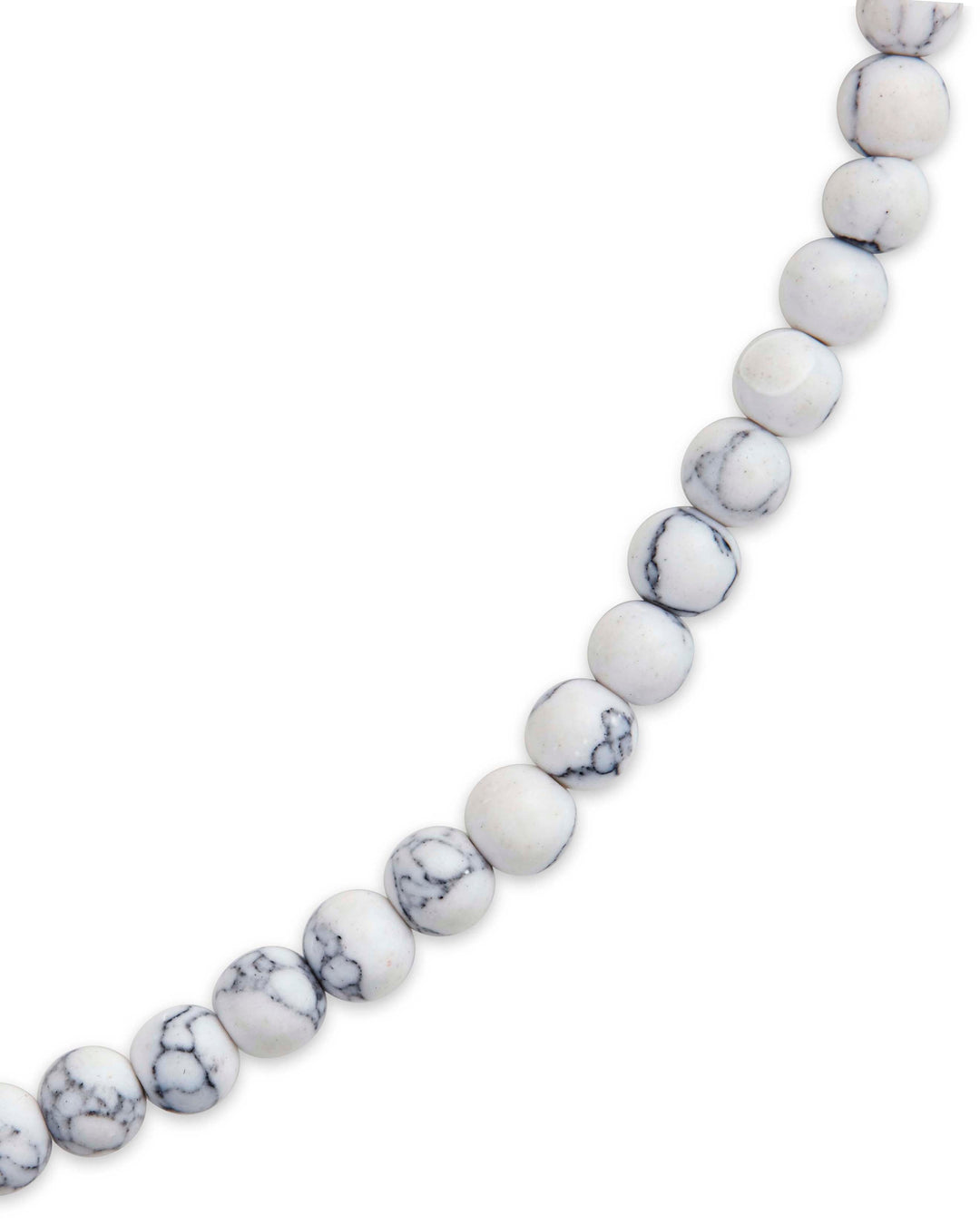 White Howlite Beaded Stretch Bracelet