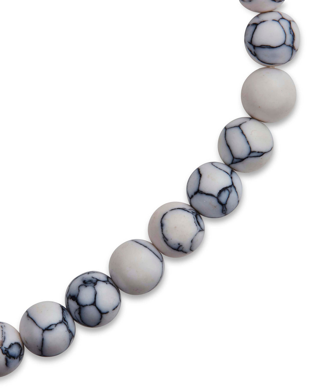 White Howlite Beaded Stretch Bracelet