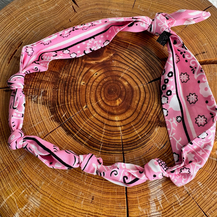 GEMELLI | KNOTTED BANDANA SCARF NECKLACE - PINK