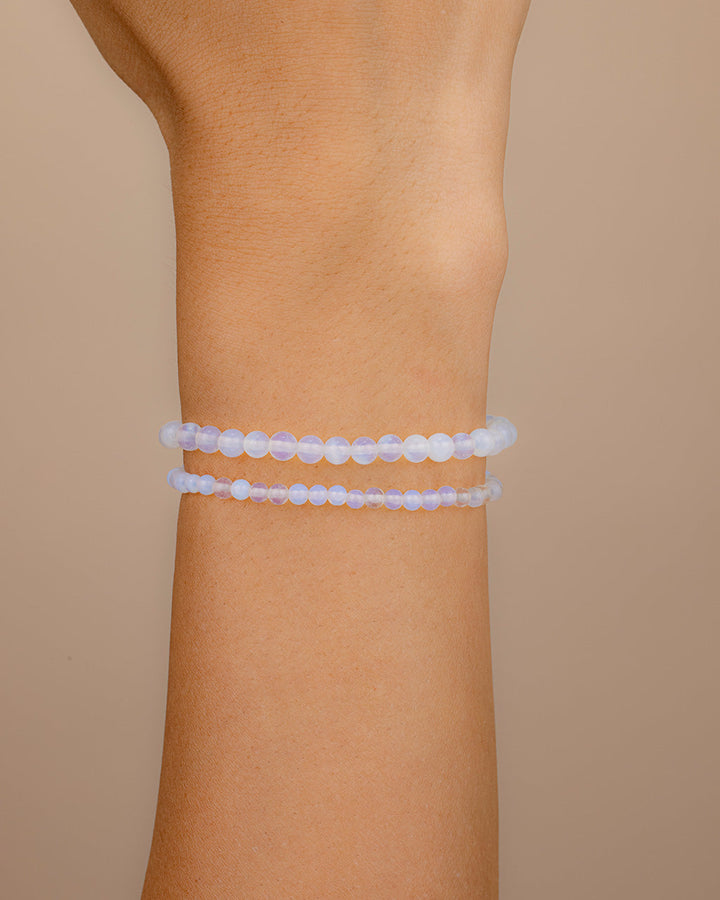 Stone Beaded Stretch Bracelet Set of 2