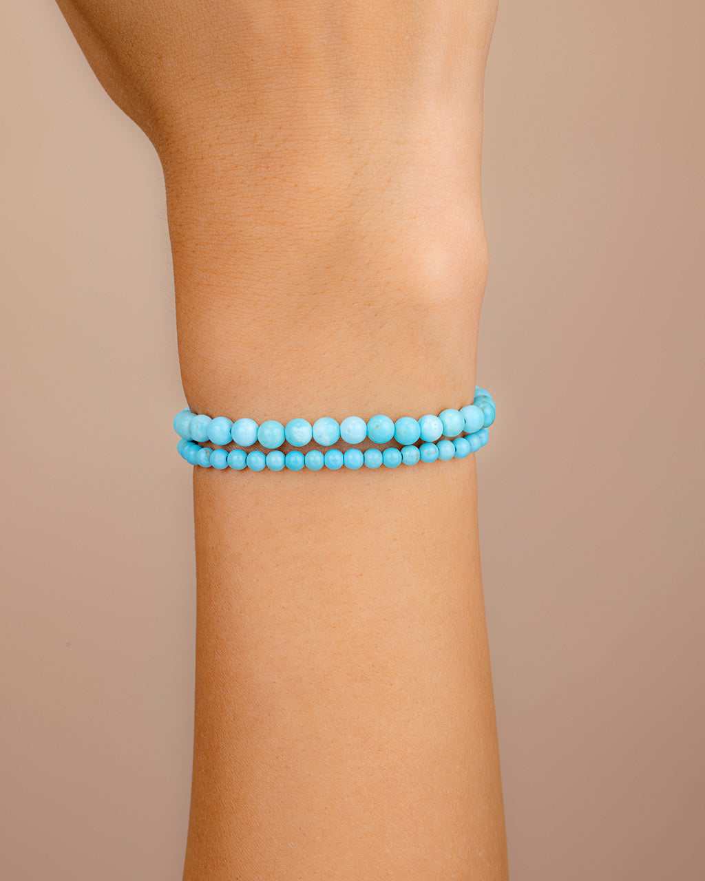 Stone Beaded Stretch Bracelet Set of 2