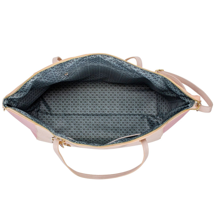 Caroline Vegan Leather Monogram Weekender Duffel Bag