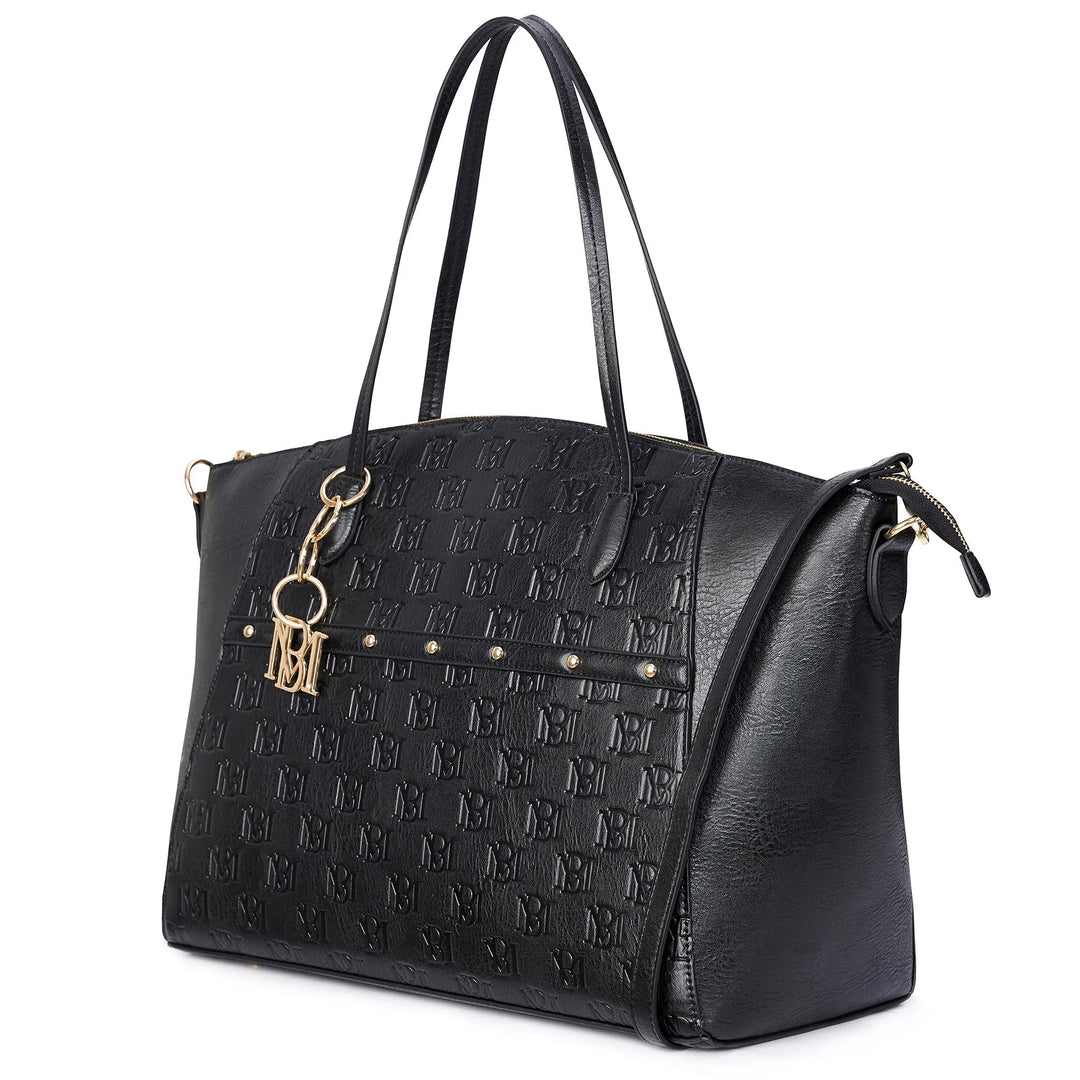 Caroline Vegan Leather Monogram Weekender Duffel Bag