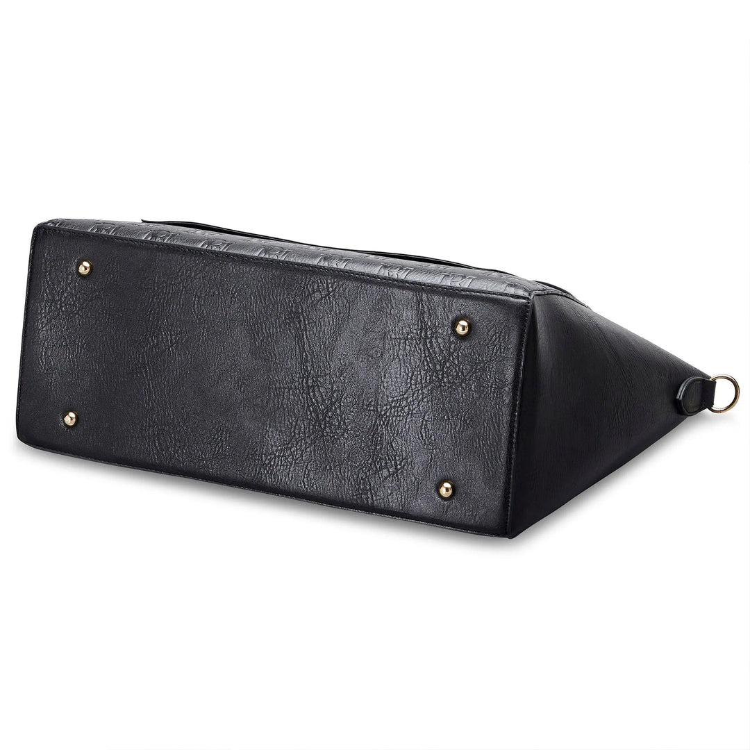 Caroline Vegan Leather Monogram Weekender Duffel Bag