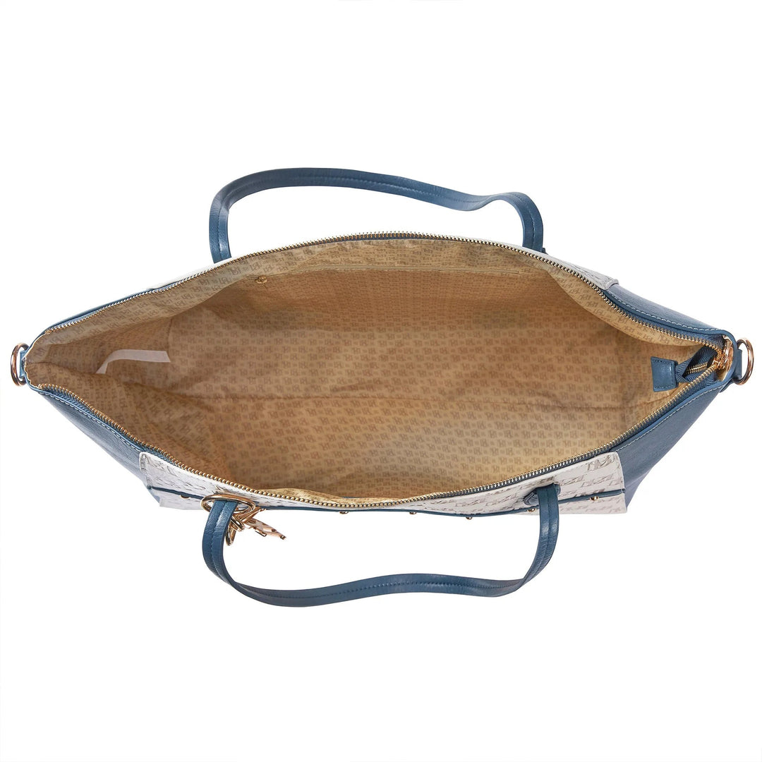 Caroline Vegan Leather Monogram Weekender Duffel Bag