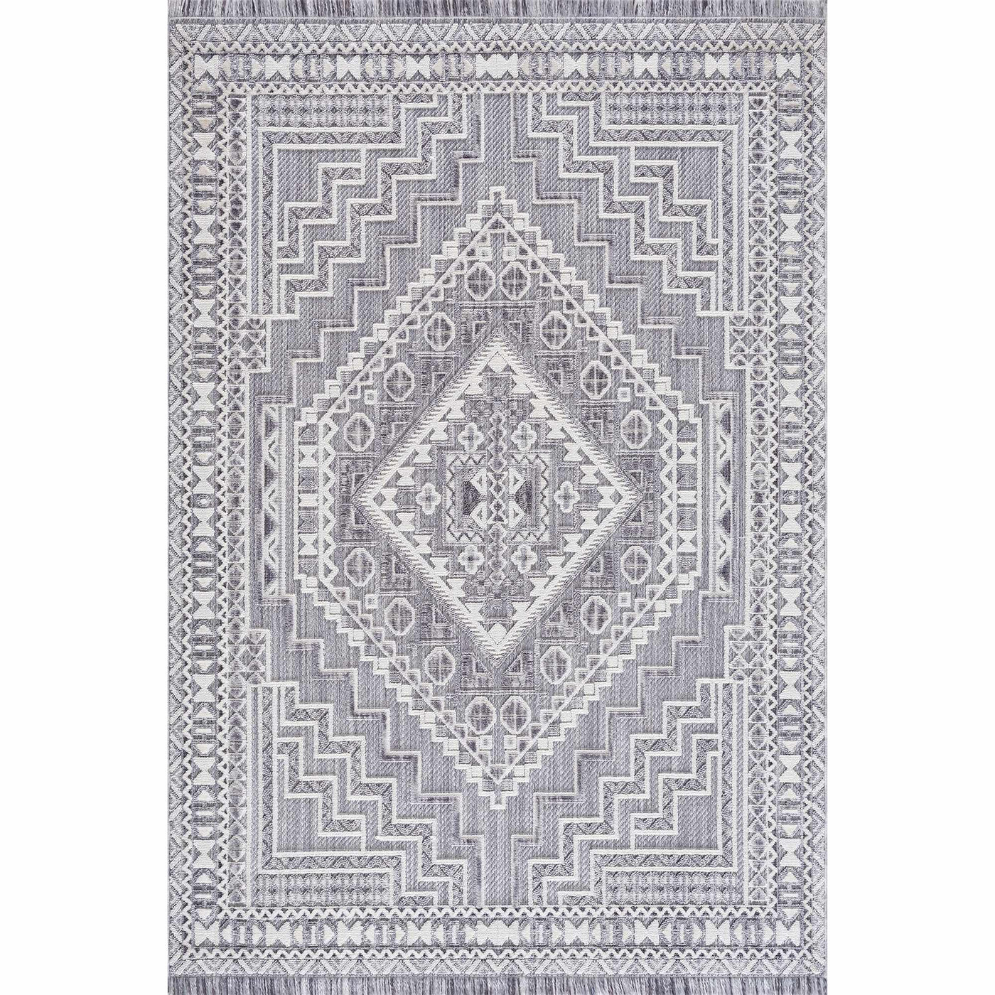 Alya Textured Medallion Fringe Rug - Limited Edition