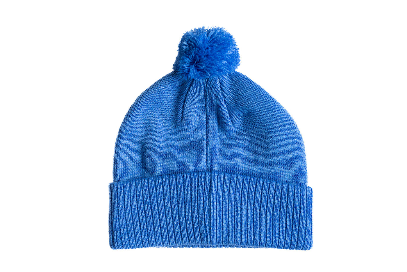 Cobalt Smiley Pom Pom Hat