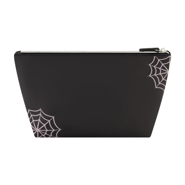 Beetlejuice Logo Spiderweb Black Cosmetic Bag