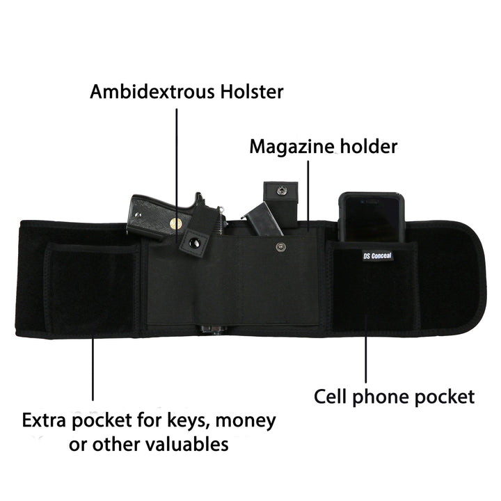Neoprene Belly Band Holster for Concealed Carry — Comfortable, Adjustable CCW Band for Women and Men