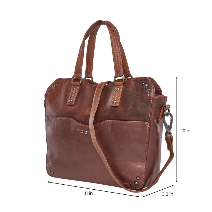 Concealed Carry Bethany Leather Satchel by Lady Conceal