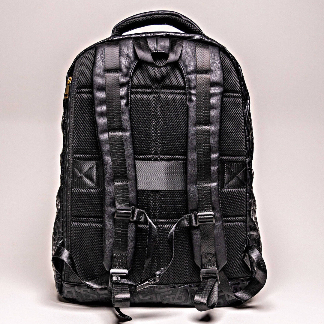 Black Monogram Leather Commuter Bag