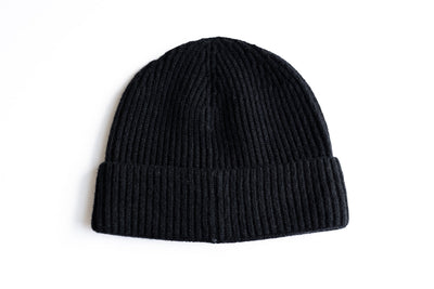 Black Terry Soccer Beanie