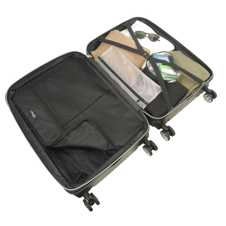 Disney Mickey Mouse Rolling Suitcases 3 Piece Set Silver