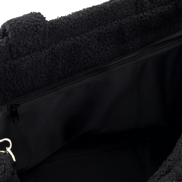 Peanuts Snoopy Black Tote Bag with Trolley Strap