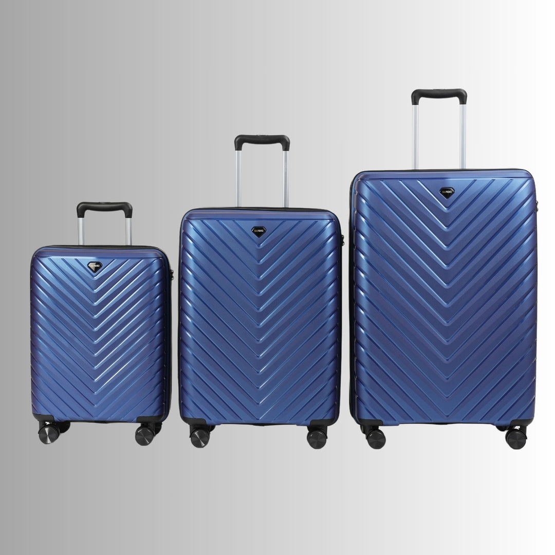 Blue Hardcase Roller Luggage Set (28&