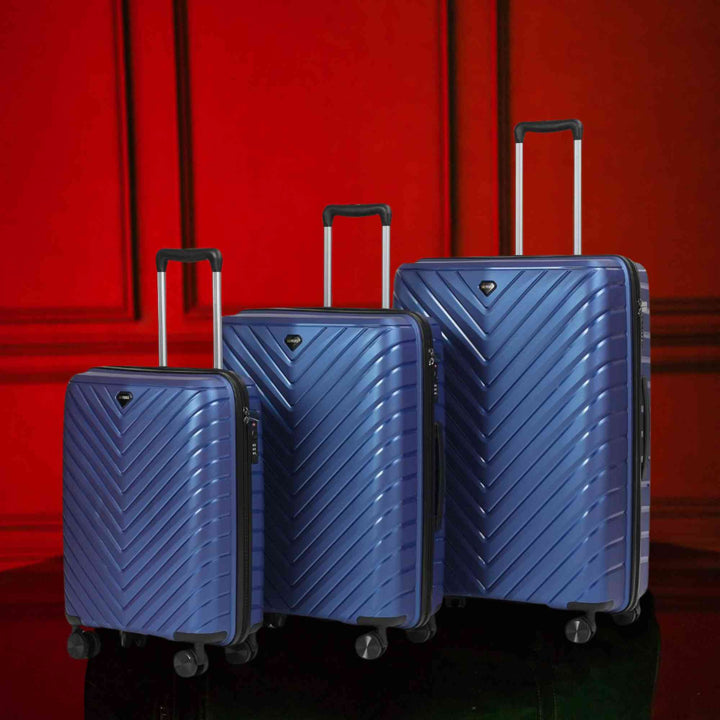 Blue Hardcase Roller Luggage Set (28&