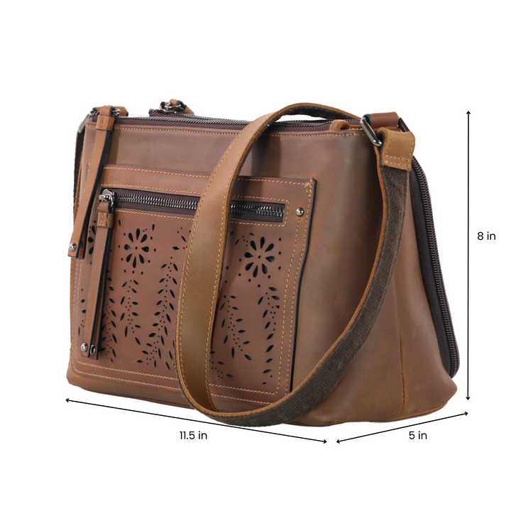 Concealed Carry Brynlee Leather Crossbody by Lady Conceal