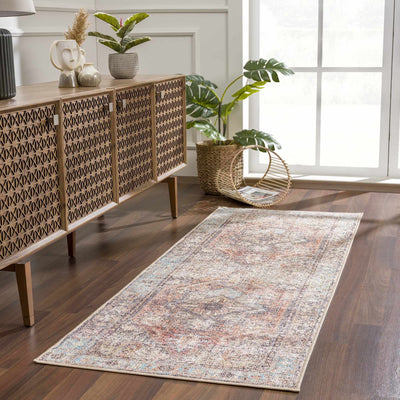 Beck Peach Washable Area Rug