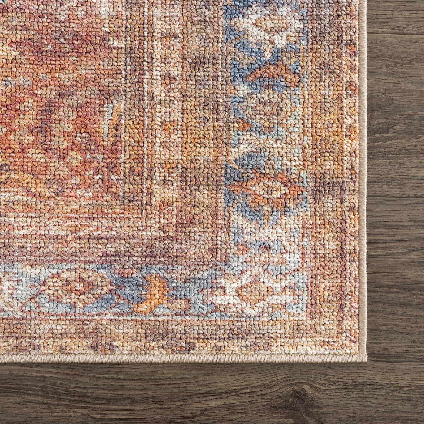 Anshu Peach Washable Area Rug - Clearance