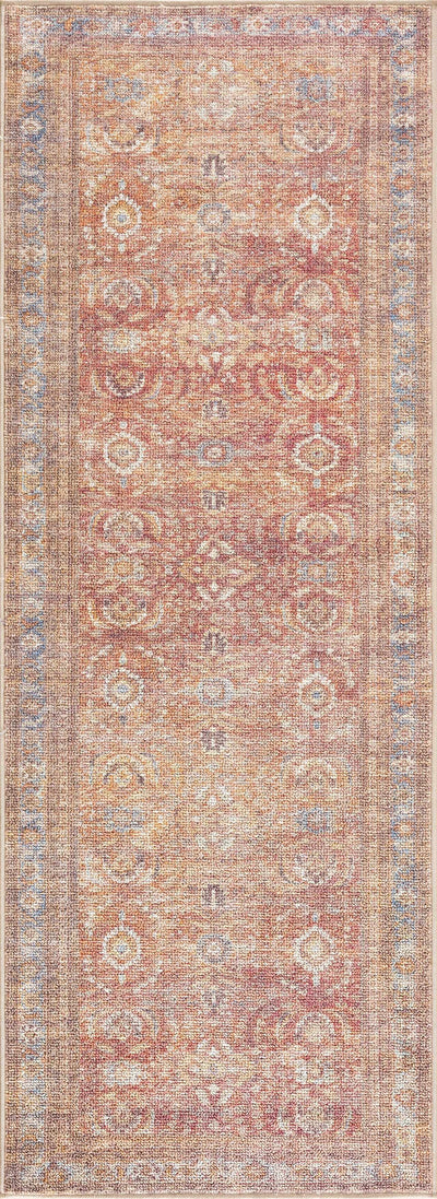 Anshu Peach Washable Area Rug - Clearance