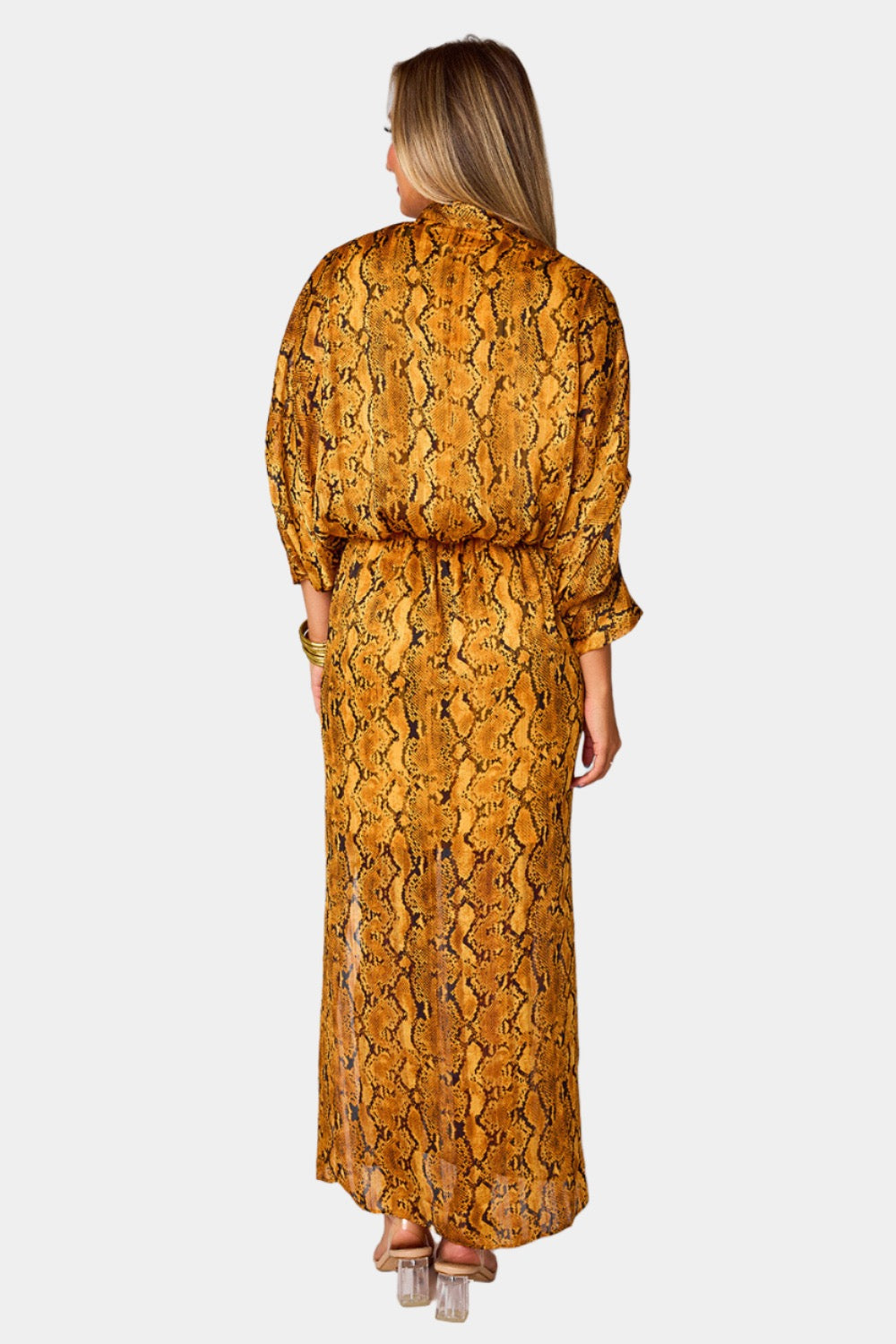 Jude Long Sleeve Maxi Dress - Snake Charmer