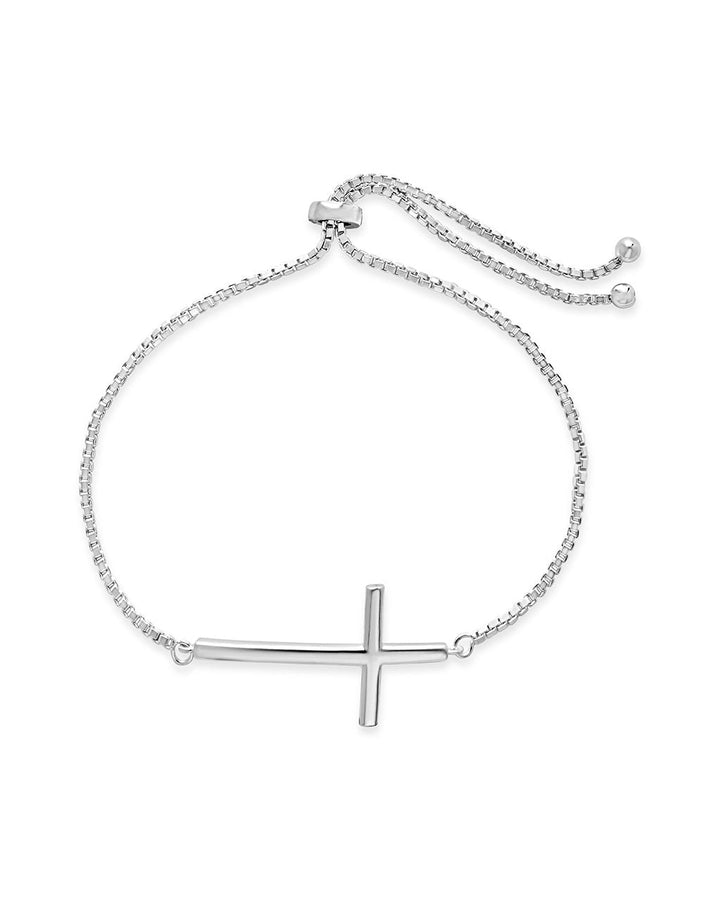 Polished Cross Bolo Bracelet